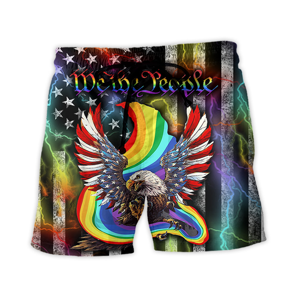 LGBT Pride Eagle Freedom Style – Beach Short