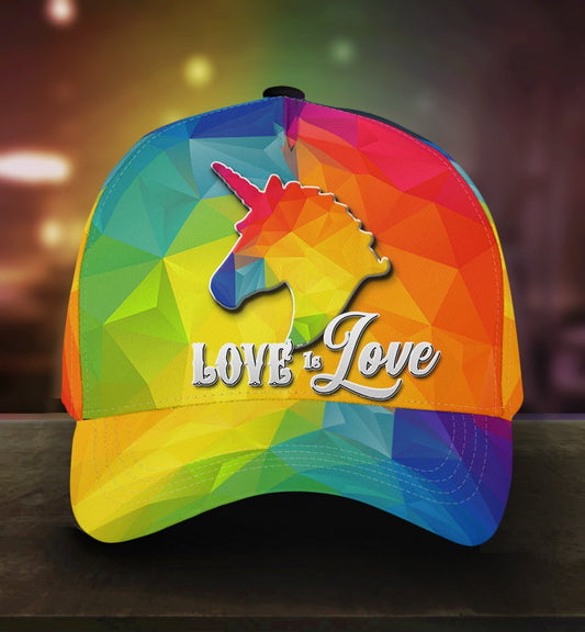 Pride Unicorn Love Is Love – Classic Cap