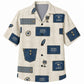 Labor Day Hawaiian Shirt Aloha Denim Pocket Print for the Holiday