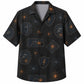 Labor Day Hawaiian Shirt- Black Denim Spark and Lightning Print