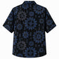 Labor Day Hawaiian Shirt- Black Gear Stripe and Chevron Print