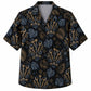 Labor Day Hawaiian Shirt- Black and Gold Wrench Damask Print