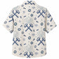 Labor Day Hawaiian Shirt Blueprint Firework Cream Print for the Holiday