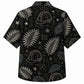 Labor Day Hawaiian Shirt- Blueprint Hard Hat and Palm Frond Print