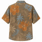 Labor Day Hawaiian Shirt - Blueprint Hibiscus Palm Print for Weekend Wear