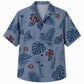 Labor Day Hawaiian Shirt- Blueprint Sketch Wrench and Leaf Print