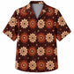 Labor Day Hawaiian Shirt- Bold Cogwheel and Star Print for Hard Workers