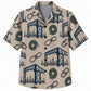 Labor Day Hawaiian Shirt Bridge Skyline Cream Print for the Holiday
