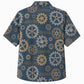 Labor Day Hawaiian Shirt- Bronze Cog Wheel and Chain Track Print