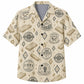 Labor Day Hawaiian Shirt- Carpenter Union Badge and Lumber Print