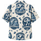 Labor Day Hawaiian Shirt- Carpenter and Pipefitter Crest Print