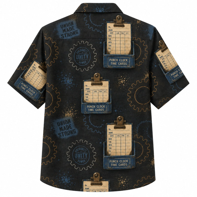Labor Day Hawaiian Shirt Clipboard Constellation Print for the Holiday