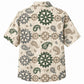 Labor Day Hawaiian Shirt- Cog Wheel and Paisley Medley Print