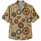 Labor Day Hawaiian Shirt- Cogwheel and Rope Knot Print for Hard Workers