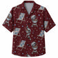 Labor Day Hawaiian Shirt- Cookout Grill and Deck Chair Star Print
