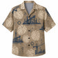 Labor Day Hawaiian Shirt- Crane Bridge Monstera Print for the Holiday