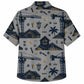 Labor Day Hawaiian Shirt- Crane Rooftop Palm Design for the Long Weekend