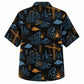 Labor Day Hawaiian Shirt- Crane and Welding Skyline Print for Men