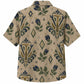 Labor Day Hawaiian Shirt- Damask Hammer Bloom Pattern for the Long Weekend