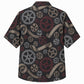 Labor Day Hawaiian Shirt- Dark Gear and Measuring Tape Print