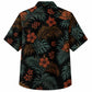 Labor Day Hawaiian Shirt- Dark Tropical Palm and Hard Hat Print