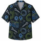 Labor Day Hawaiian Shirt- Dark Wrench Hose Coil and Bloom Print