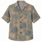 Labor Day Hawaiian Shirt- Denim Hard Hat and Washer Frond Print