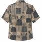 Labor Day Hawaiian Shirt- Denim Overall and Palm Stripe Print
