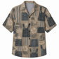 Labor Day Hawaiian Shirt- Denim Overall and Palm Stripe Print
