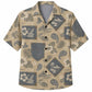 Labor Day Hawaiian Shirt- Denim Pocket and Paisley Island Print