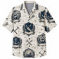 Labor Day Hawaiian Shirt- Emblem Saw Anchor Crest Print for Workers