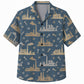 Labor Day Hawaiian Shirt- Factory Silhouette Bolt and Washer Print