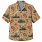 Labor Day Hawaiian Shirt- Factory Skyline and Paisley Print for Summer