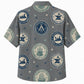 Labor Day Hawaiian Shirt Firework Hammer Blue Print for the Holiday