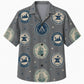 Labor Day Hawaiian Shirt Firework Hammer Blue Print for the Holiday