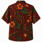 Labor Day Hawaiian Shirt - Firework Hibiscus Ribbon Print for Weekend Wear