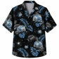 Labor Day Hawaiian Shirt- Firework Night Hard Hat and Palm Print
