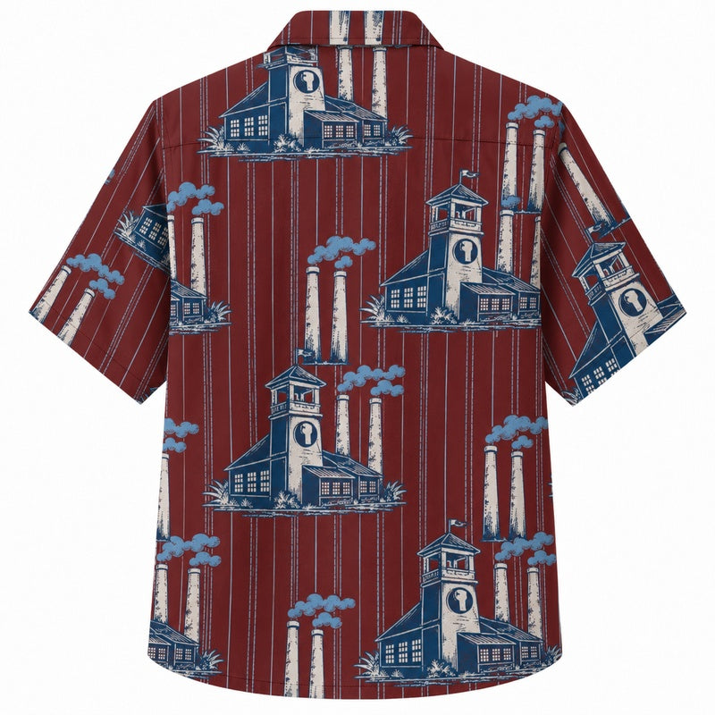 Labor Day Hawaiian Shirt Firework Union Cream Print for the Holiday