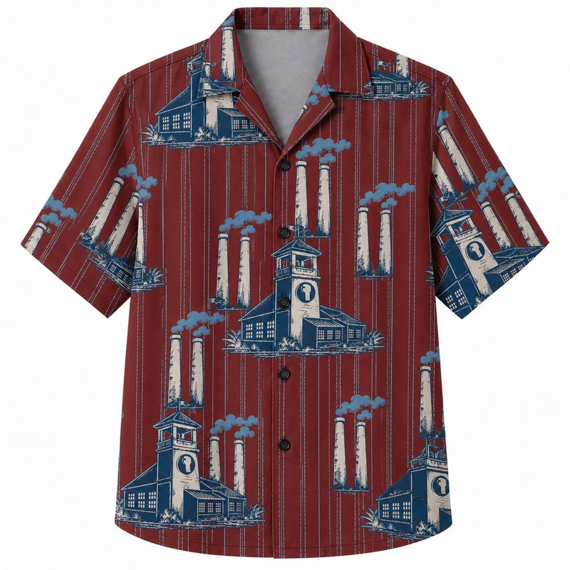 Labor Day Hawaiian Shirt Firework Union Cream Print for the Holiday