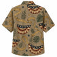Labor Day Hawaiian Shirt- Flag Bunting Fern Print for the September Holiday