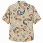 Labor Day Hawaiian Shirt- Flag and Tape Measure Ribbon Print