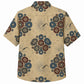 Labor Day Hawaiian Shirt Floral Gear Tan Print for the Holiday
