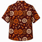 Labor Day Hawaiian Shirt - Gear Bolt and Screw Print for Summer