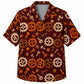 Labor Day Hawaiian Shirt - Gear Bolt and Screw Print for Summer