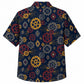 Labor Day Hawaiian Shirt- Gear and Spark Aztec Diamond Print in Navy