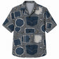 Labor Day Hawaiian Shirt- Gray Denim Pocket and Rivet Patch Print