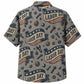 Labor Day Hawaiian Shirt- Gray Flag Banner Bolt and Star Print
