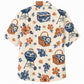 Labor Day Hawaiian Shirt- Grill Cooler and Hibiscus Picnic Print