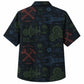 Labor Day Hawaiian Shirt Hammer Wrench Emblem Black Print for the Holiday