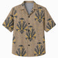 Labor Day Hawaiian Shirt- Hammer and Wrench Damask Crest in Taupe
